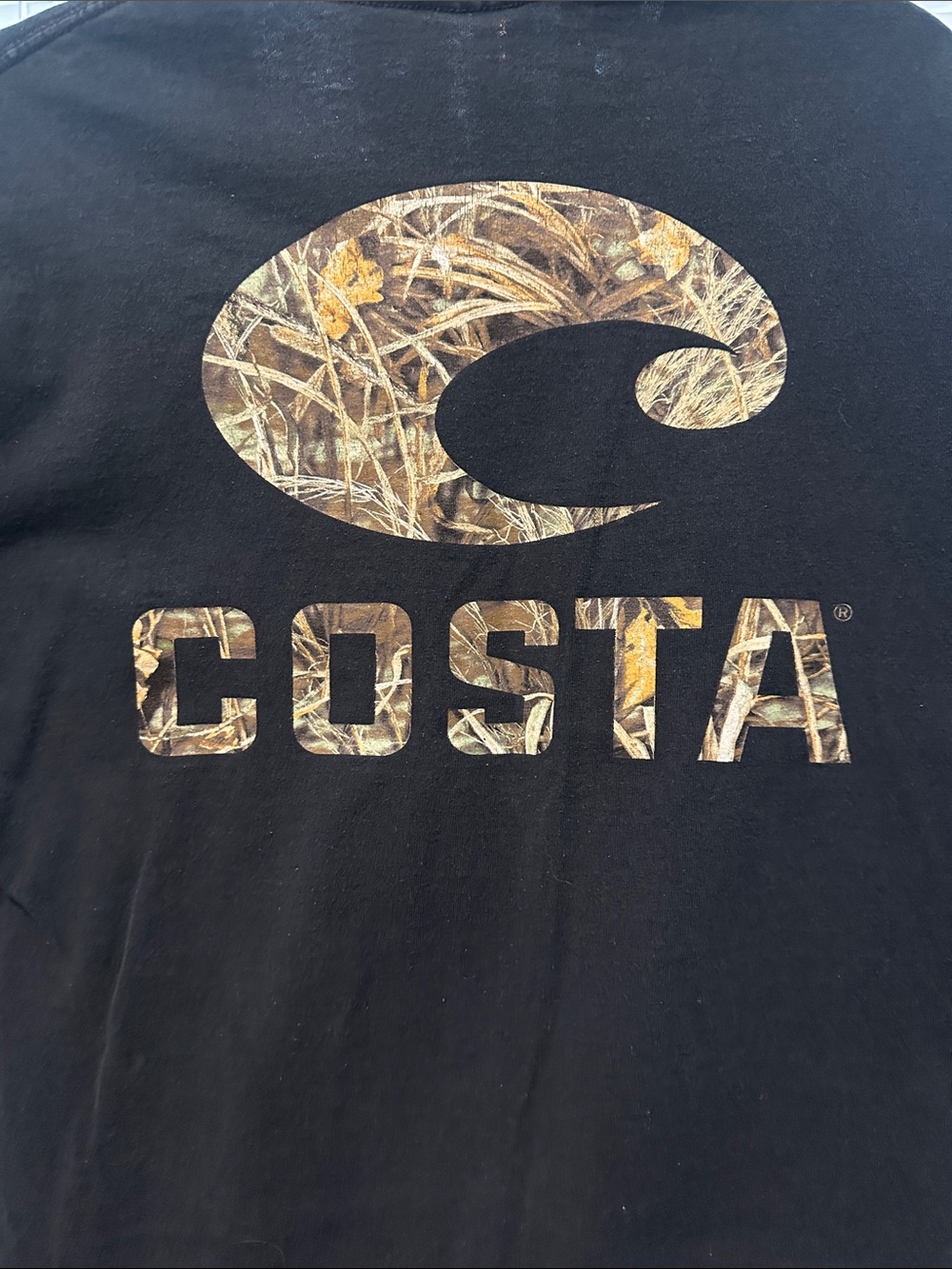 Costa Black Short-Sleeve Tee with Camo Logo